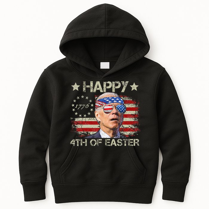 Joe Biden 4th Of July Happy 4th Of Easter Us Flag Kids Hoodie