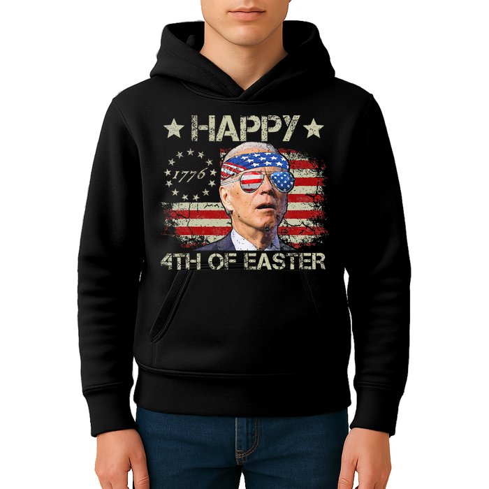 Joe Biden 4th Of July Happy 4th Of Easter Us Flag Kids Hoodie