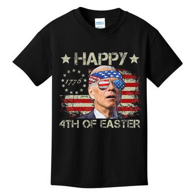 Joe Biden 4th Of July Happy 4th Of Easter Us Flag Kids T-Shirt