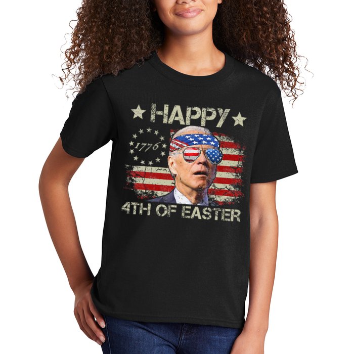 Joe Biden 4th Of July Happy 4th Of Easter Us Flag Kids T-Shirt