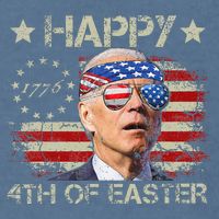 Joe Biden 4th Of July Happy 4th Of Easter Us Flag Garment-Dyed Sweatshirt
