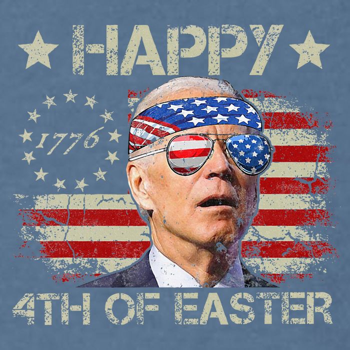 Joe Biden 4th Of July Happy 4th Of Easter Us Flag Garment-Dyed Sweatshirt