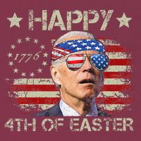 Joe Biden 4th Of July Happy 4th Of Easter Us Flag 16oz Travel Tumbler