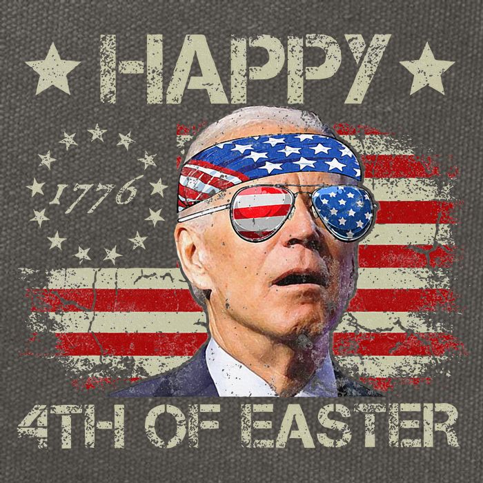 Joe Biden 4th Of July Happy 4th Of Easter Us Flag Cotton Canvas Backpack