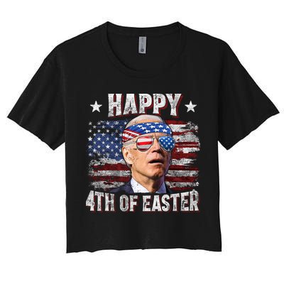 Joe Biden 4th Of July Shirts Happy 4th Of Easter American US Flag Crop Top