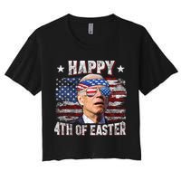 Joe Biden 4th Of July Shirts Happy 4th Of Easter American US Flag Crop Top