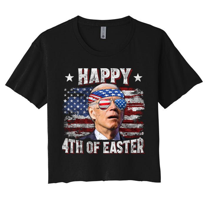 Joe Biden 4th Of July Shirts Happy 4th Of Easter American US Flag Crop Top