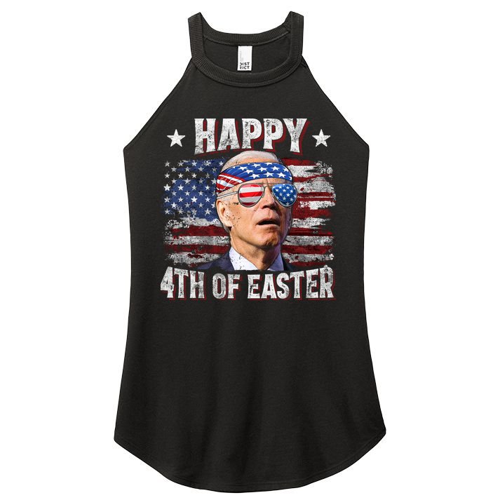 Joe Biden 4th Of July Shirts Happy 4th Of Easter American US Flag Women's Perfect Tri Rocker Tank