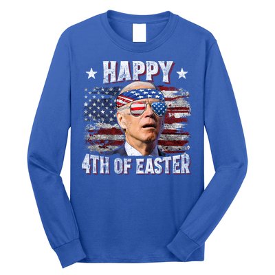 Joe Biden 4th Of July Shirts Happy 4th Of Easter American US Flag Long Sleeve Shirt