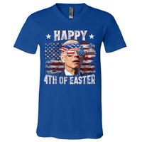 Joe Biden 4th Of July Shirts Happy 4th Of Easter American US Flag V-Neck T-Shirt