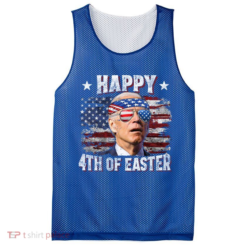 Joe Biden 4th Of July Shirts Happy 4th Of Easter American US Flag Mesh Reversible Basketball Jersey Tank