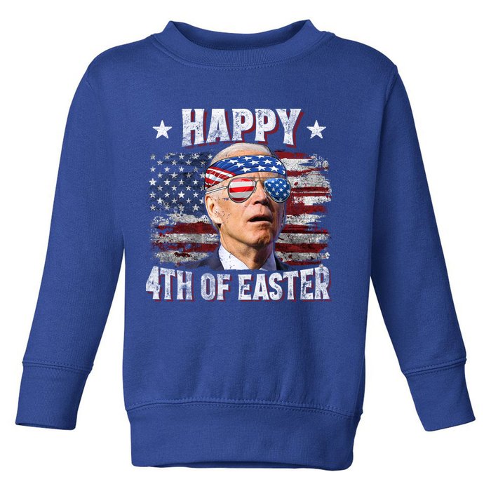 Joe Biden 4th Of July Shirts Happy 4th Of Easter American US Flag Toddler Sweatshirt