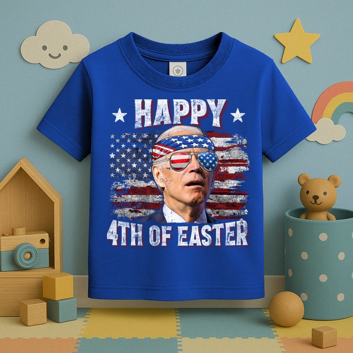 Joe Biden 4th Of July Shirts Happy 4th Of Easter American US Flag Toddler T-Shirt