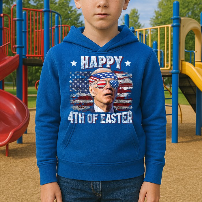 Joe Biden 4th Of July Shirts Happy 4th Of Easter American US Flag Kids Hoodie