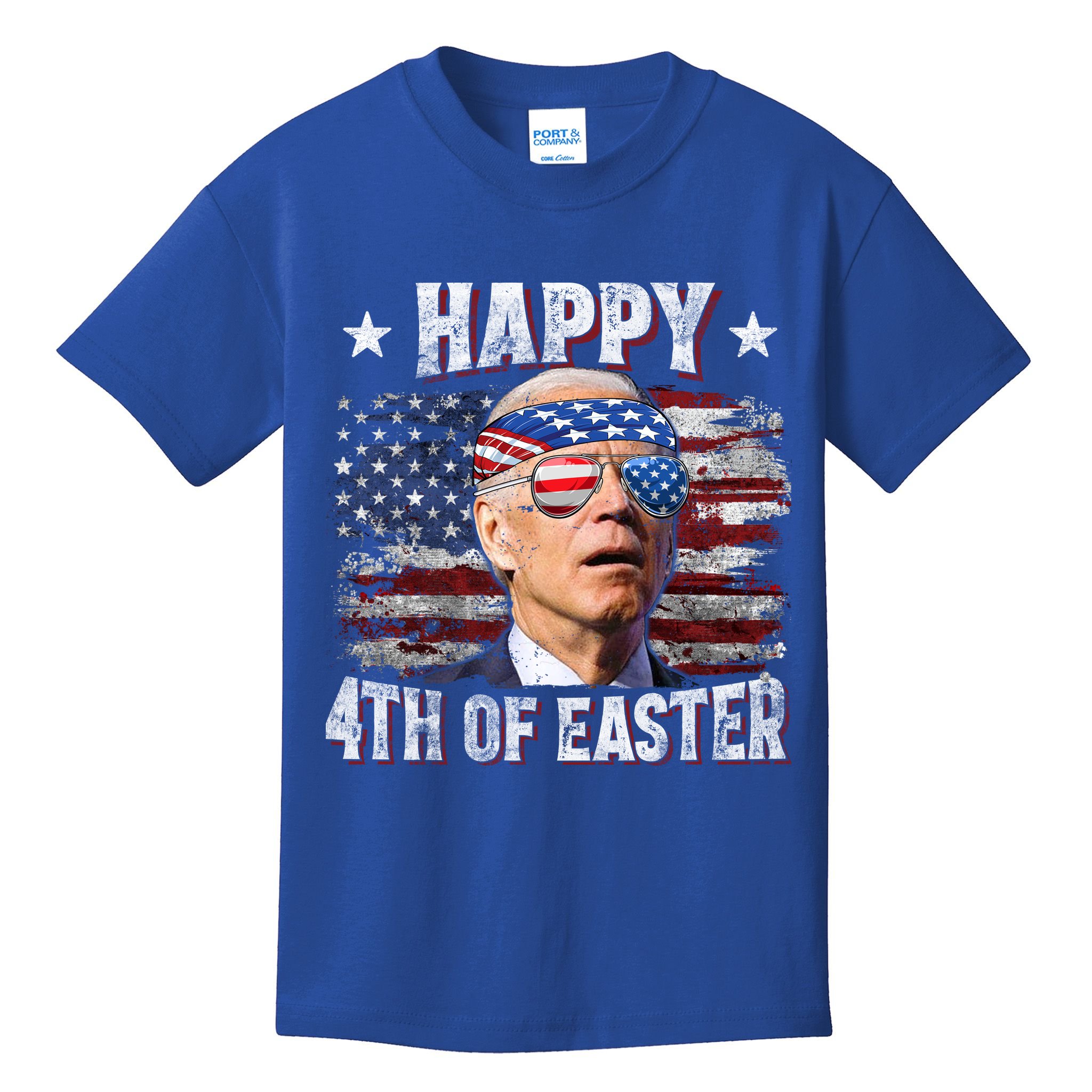 Joe Biden 4th Of July Shirts Happy 4th Of Easter American US Flag Kids T-Shirt