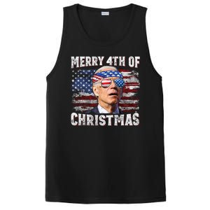 Joe Biden 4th Of July Shirts Merry 4th Of Christmas American US Flag PosiCharge Competitor Tank