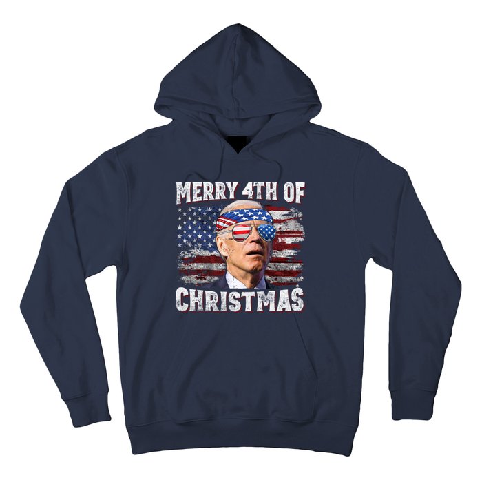 Joe Biden 4th Of July Shirts Merry 4th Of Christmas American US Flag Hoodie