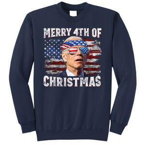 Joe Biden 4th Of July Shirts Merry 4th Of Christmas American US Flag Sweatshirt