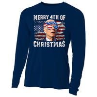 Joe Biden 4th Of July Shirts Merry 4th Of Christmas American US Flag Cooling Performance Long Sleeve Crew