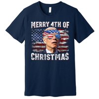 Joe Biden 4th Of July Shirts Merry 4th Of Christmas American US Flag Premium T-Shirt