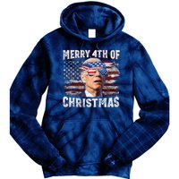 Joe Biden 4th Of July Shirts Merry 4th Of Christmas American US Flag Tie Dye Hoodie