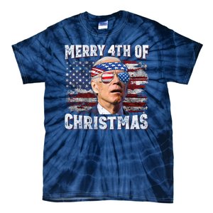 Joe Biden 4th Of July Shirts Merry 4th Of Christmas American US Flag Tie-Dye T-Shirt