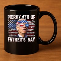 Joe Biden 4th Of July Shirts Merry 4th Of Fathers Day American US Flag 11oz C Handle Ceramic Mug