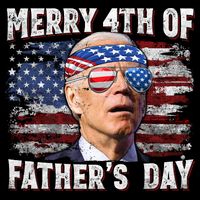 Joe Biden 4th Of July Shirts Merry 4th Of Fathers Day American US Flag Cropped Pullover Crew