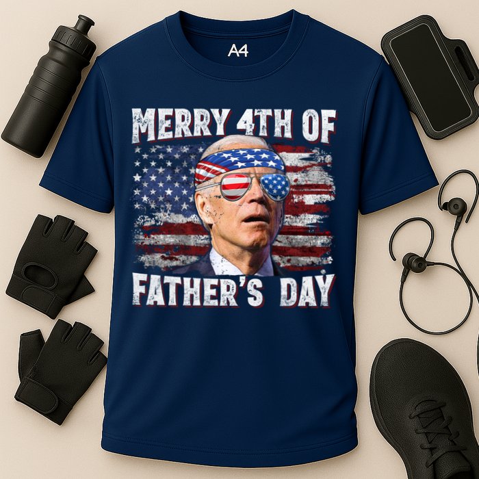 Joe Biden 4th Of July Shirts Merry 4th Of Fathers Day American US Flag Cooling Performance Crew T-Shirt