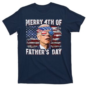 Joe Biden 4th Of July Shirts Merry 4th Of Fathers Day American US Flag T-Shirt