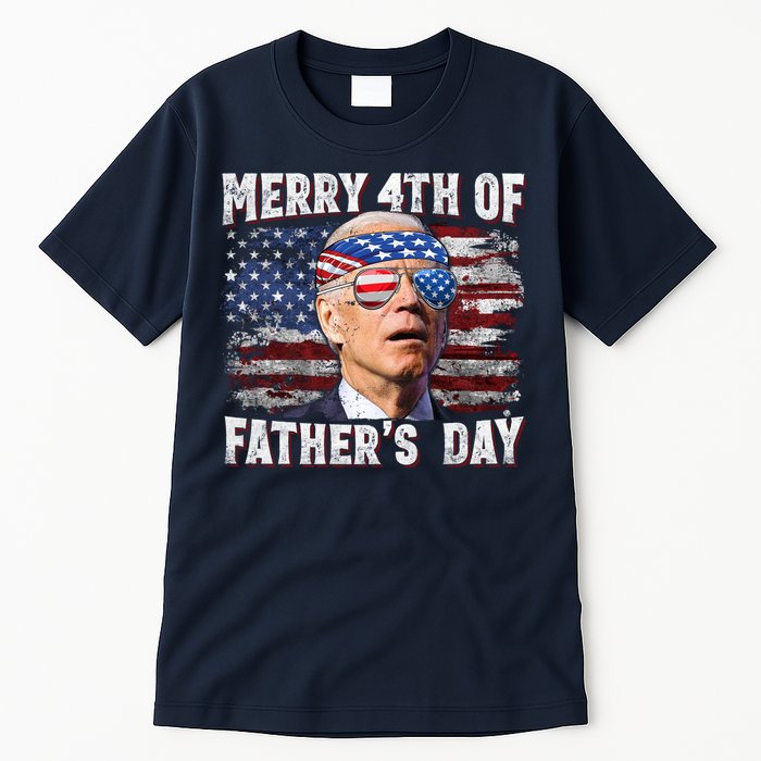 Joe Biden 4th Of July Shirts Merry 4th Of Fathers Day American US Flag Tall T-Shirt