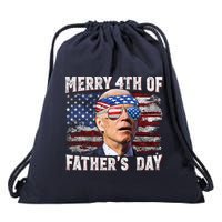 Joe Biden 4th Of July Shirts Merry 4th Of Fathers Day American US Flag Drawstring Bag