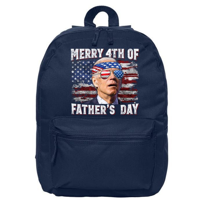 Joe Biden 4th Of July Shirts Merry 4th Of Fathers Day American US Flag 16 in Basic Backpack