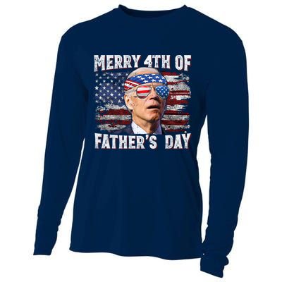 Joe Biden 4th Of July Shirts Merry 4th Of Fathers Day American US Flag Cooling Performance Long Sleeve Crew