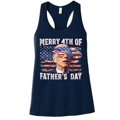 Joe Biden 4th Of July Shirts Merry 4th Of Fathers Day American US Flag Womens Tank Top