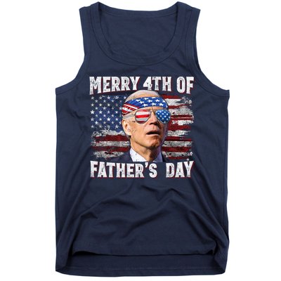 Joe Biden 4th Of July Shirts Merry 4th Of Fathers Day American US Flag Tank Top