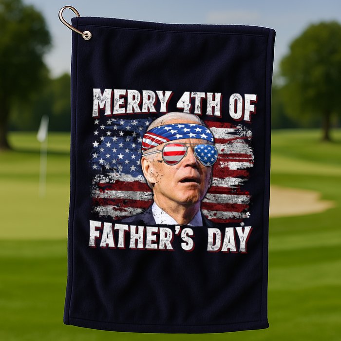 Joe Biden 4th Of July Shirts Merry 4th Of Fathers Day American US Flag Golf Towel