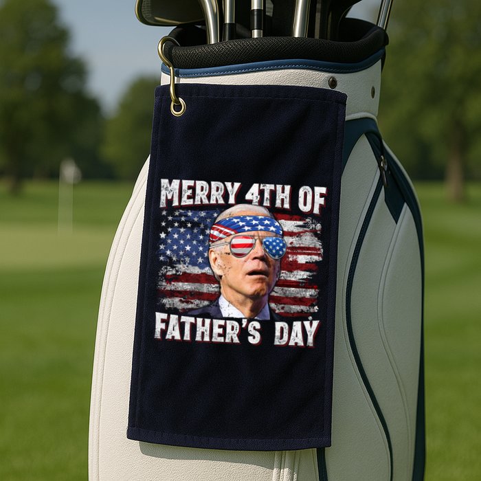 Joe Biden 4th Of July Shirts Merry 4th Of Fathers Day American US Flag Golf Towel