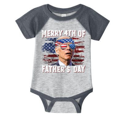 Joe Biden 4th Of July Shirts Merry 4th Of Fathers Day American US Flag Infant Baby Jersey Bodysuit