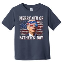 Joe Biden 4th Of July Shirts Merry 4th Of Fathers Day American US Flag Toddler T-Shirt