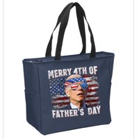 Joe Biden 4th Of July Shirts Merry 4th Of Fathers Day American US Flag Zip Tote Bag