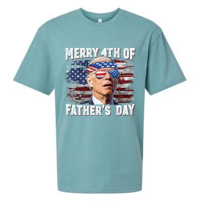 Joe Biden 4th Of July Shirts Merry 4th Of Fathers Day American US Flag Sueded Cloud Jersey T-Shirt