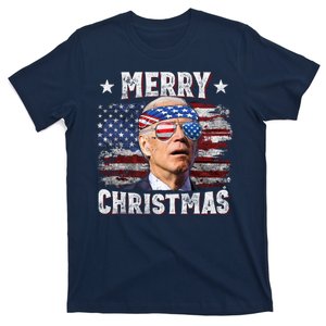 Joe Biden 4th Of July Shirts Merry Christmas American US Flag T-Shirt