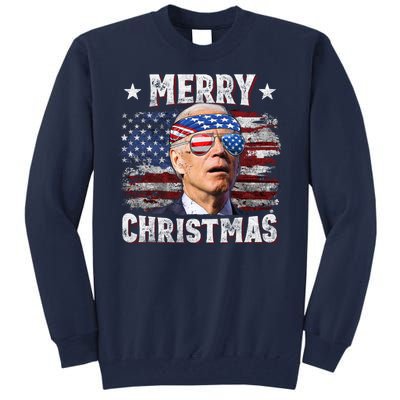 Joe Biden 4th Of July Shirts Merry Christmas American US Flag Tall Sweatshirt