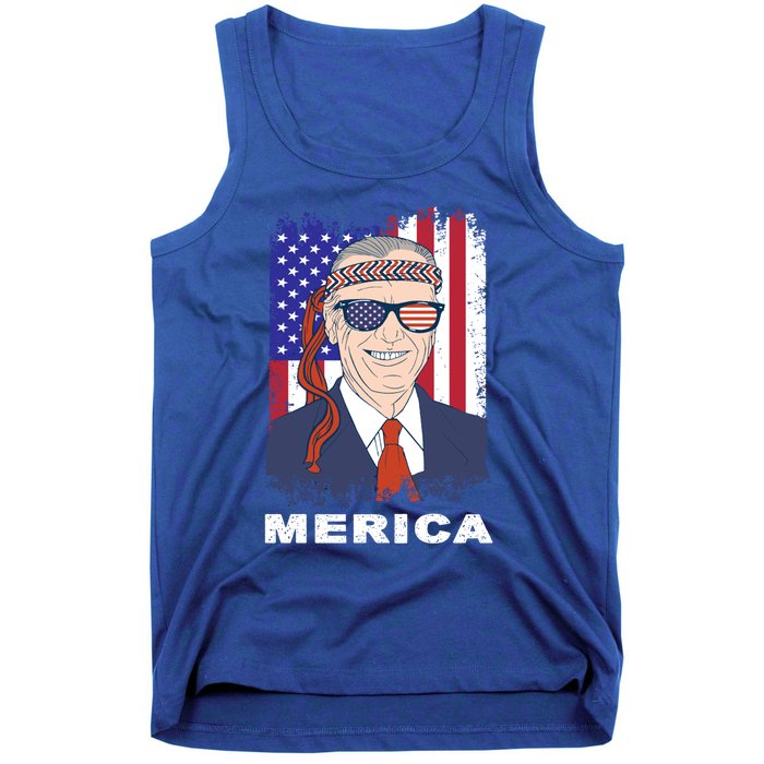 Joe Biden 4th Of July Merica Vintage American Flag Patriotic Gift Tank Top