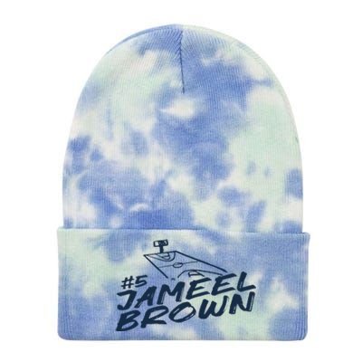 Jameel Brown 5 Chalk Tie Dye 12in Knit Beanie