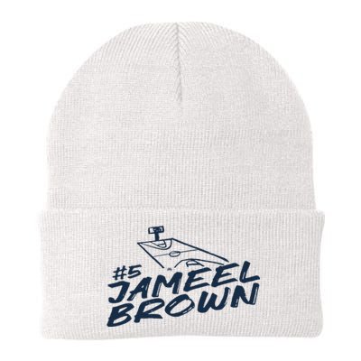 Jameel Brown 5 Chalk Knit Cap Winter Beanie