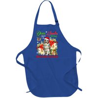 Just Bring Australian Shepherds Christmas Flowers Santa Dog Gift Full-Length Apron With Pockets