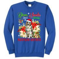 Just Bring Australian Shepherds Christmas Flowers Santa Dog Gift Sweatshirt