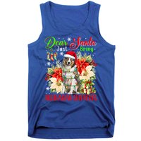 Just Bring Australian Shepherds Christmas Flowers Santa Dog Gift Tank Top